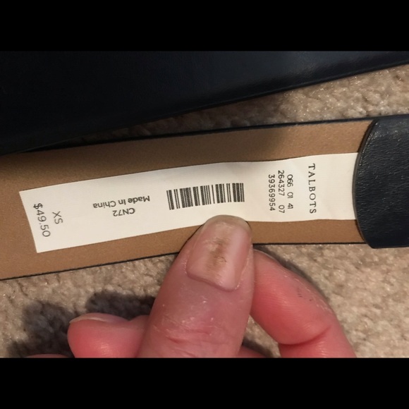 Talbots XS NWT belt black bow - Picture 3 of 3